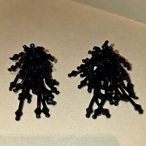 Black beaded Starburst earrings